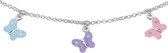 The Kids Jewelry Collection Ketting Vlinder 1,5 mm 35 + 3 cm - Zilver