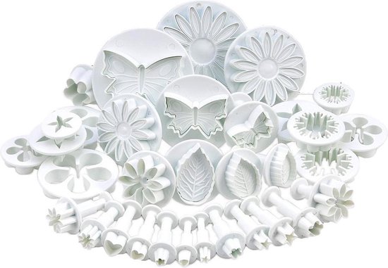 Fondant Cake Chocolade Bloem Sugarcraft Decorating Kit Cookie Mould Alfanumerieke Tekens Icing Plunger Cutter Tool 102 Stks