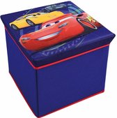 Disney Cars - Opvouwbare opberg poef - 30 x 30 x 30 cm - Blauw