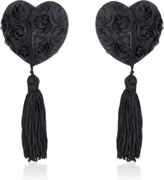 Pinch Tepelklemmen - Burlesque Heart Black - Tepelkwastjes