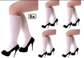5x Paar Tiroler sokken kort deluxe ecru 43-46