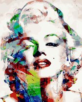 Schilderenopnummers.com® - Schilderen op nummer volwassenen - Marilyn Monroe - 50x40 cm - Paint by numbers