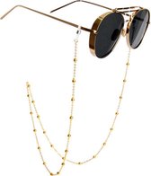 Zoëies - brillen- zonnebrillenkoord met rondjes goudkleurig