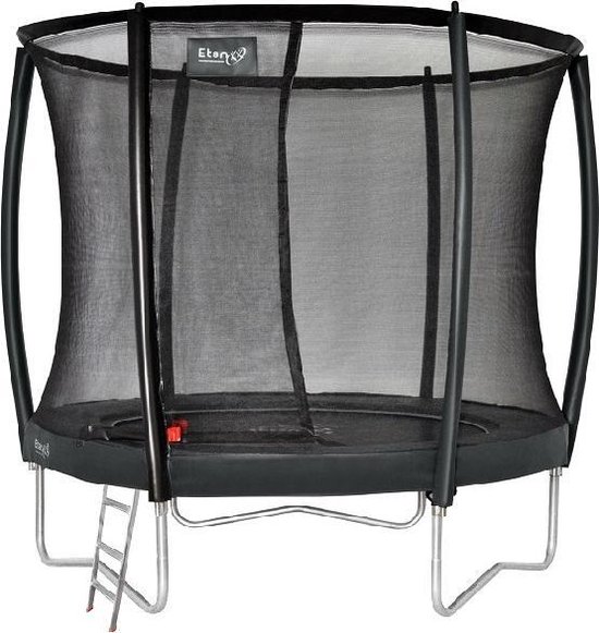 Trampoline Etan Premium Gold Combi Deluxe set - Ø305 cm - inc. Filet de sécurité de luxe - Gris - Rond