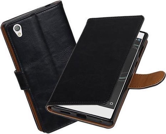 BestCases .nl Étui de type livre pour Sony Xperia L1 Pull-Up Zwart