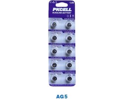 10x LR48 / AG5  Knoopcel Batterij