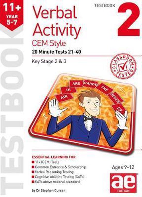 11+ Verbal Activity Year 5-7 CEM Style Testbook 2 - cover
