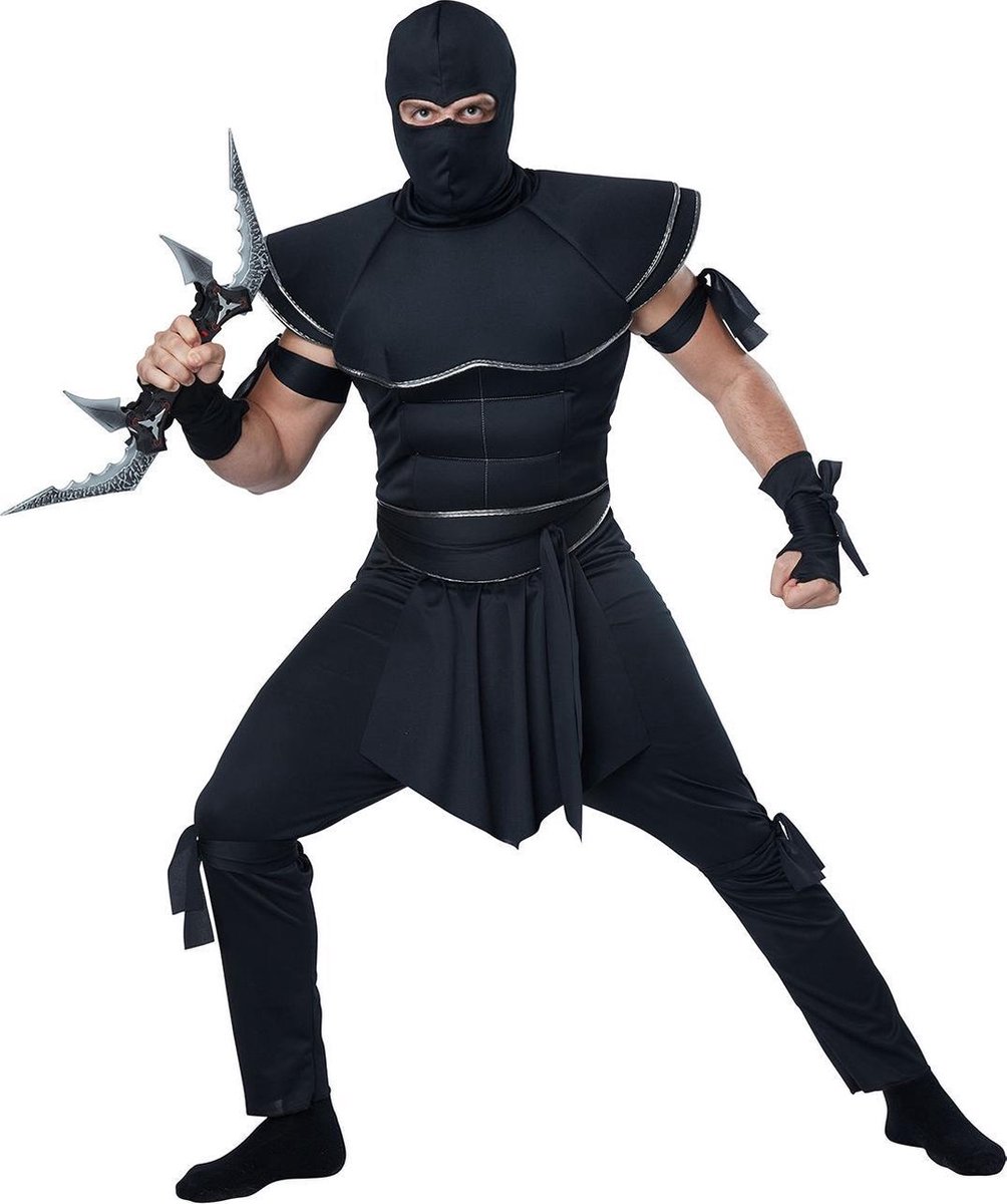 Duistere zwarte ninja outfit voor mannen - Verkleedkleding