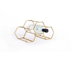 XLBoom Pico Wijnrek - Messing - 3 Flessen - 30 × 18 × 16 cm
