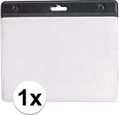 Multipack van 10x Badgehouder zwart 11,5 x 9,5 cm