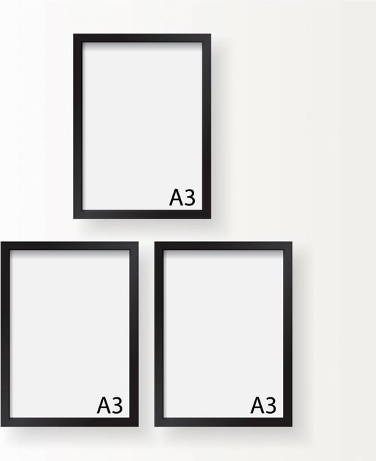 鍔 achtergrond jaloezie DesignClaud A3 Frame - Wissellijst - Fotolijst - Zwart of Wit | bol.com