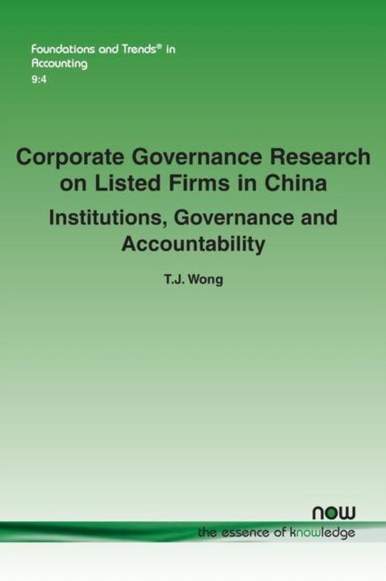 Foundations and Trends® in Accounting Corporate Governance Research on