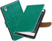 BestCases.nl Sony Xperia L1 Pull-Up booktype cover Groen