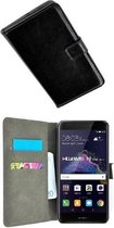 Huawei P8 Lite 2017 Hoesje P Wallet Bookcase Zwart
