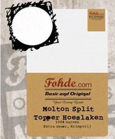 Topdek Split waterdichte molton hoeslaken 160 x 210 cm