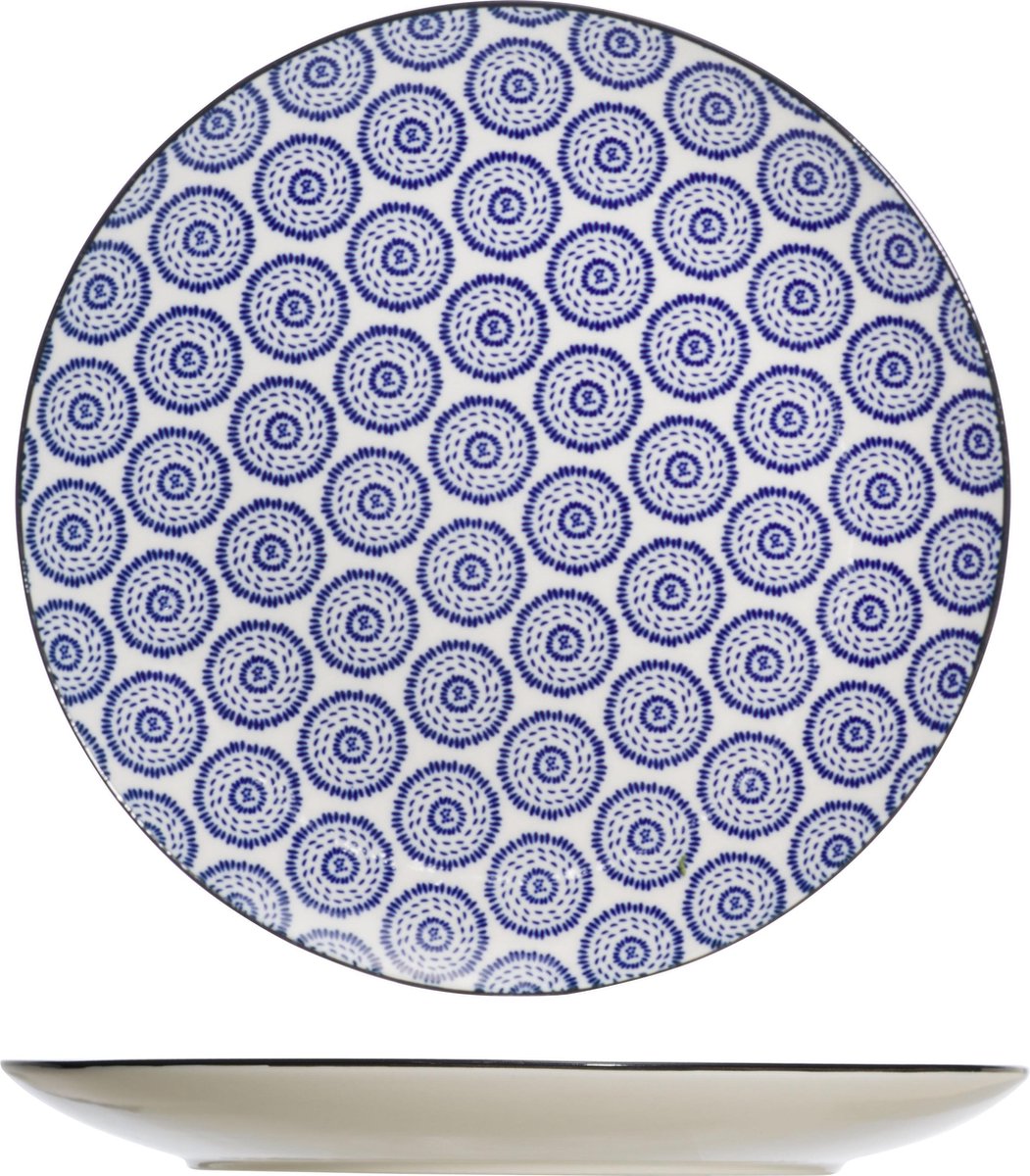 Cosy&Trendy Tavola Blue Dessertbord - Ø 20 cm - Set-6 - Cosy&Trendy
