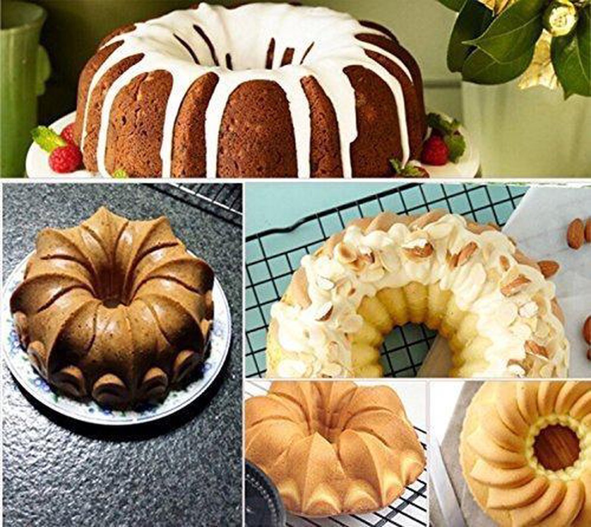 Kitchen Princess - Siliconen Bakvorm Fleur De Lis - Tulband - Cakevorm - Taartvorm