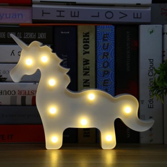 iBello Eenhoorn Unicorn Staand LED Lamp Wit | bol.com