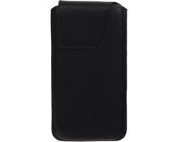 BestCases.nl Huawei Ascend P7 Mini - Universele Leder look insteekhoes/pouch Model 1 - Zwart Medium