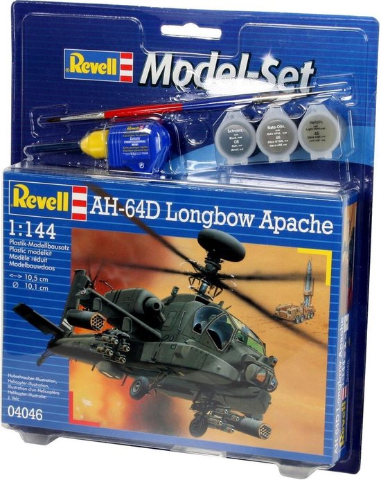 Revell Helicopter Bouwpakket MS Longbow Apache - Bouwpakket - 1:144 |  bol.com