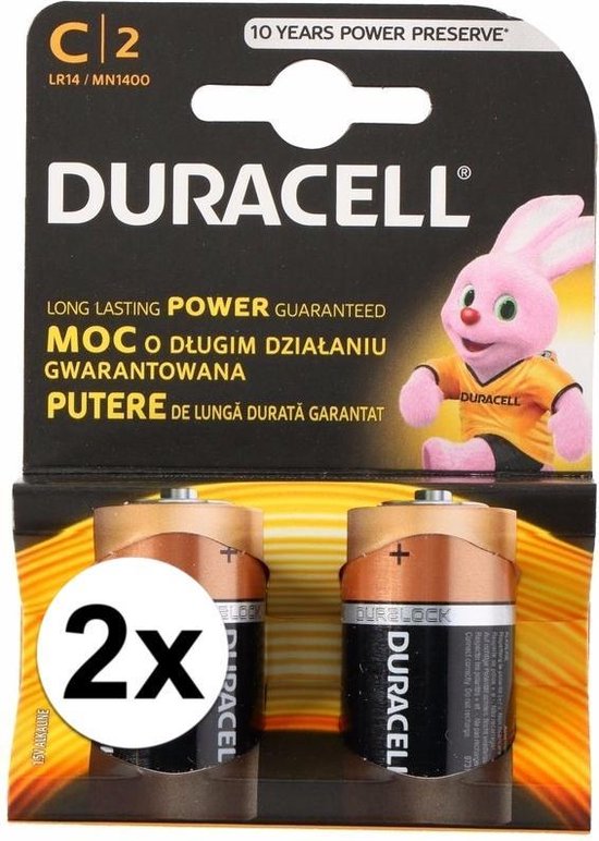 Pack de 2 piles Duracell C Plus LR14 - Piles - Achat & prix