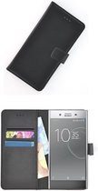 Zwart Luxe Bookcase Wallet hoesje voor Sony Xperia XZ Premium