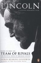 Couverture de livre avec la tête d'Abraham Lincoln de profil, "LINCOLN A STEVEN SPIELBERG FILM" et "TEAM OF RIVALS".