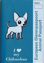 Honden paspoorthoes "I love my Chihuahua" voor europees dierenpaspoort korthaar turco