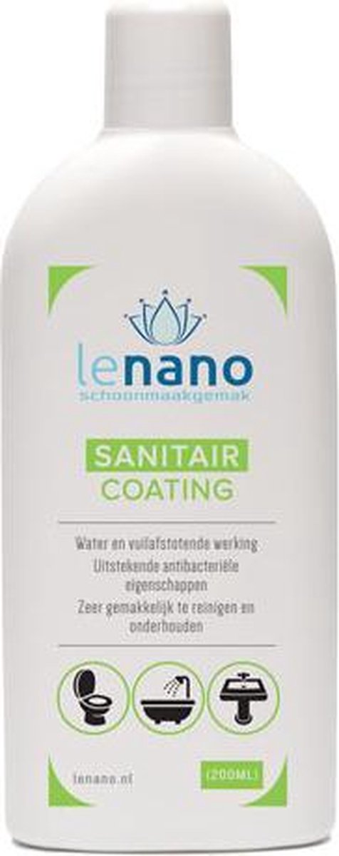 Kunstmatig Eenzaamheid munt Lenano Sanitair coating (200ml) – Nano coating sanitair – Toiletreiniger -  Badkamer... | bol.com