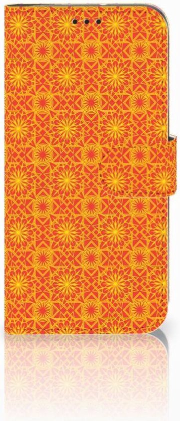 Motorola Moto G7 | G7 Plus Bookcase Hoesje Design Batik Orange