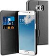 Muvit Hoesje Wallet Stand Case met 3 cardslots - Zwart - voor: Samsung Galaxy S6 Edge Plus