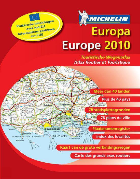 Cover van het boek 'Michelin Wegenatlas Europa 2010'