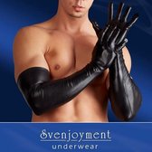 Mannen Wetlook Handschoenen M-XL - Zwart