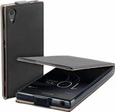 Zwart eco flipcase cover hoesje voor Sony Xperia XA1 Plus