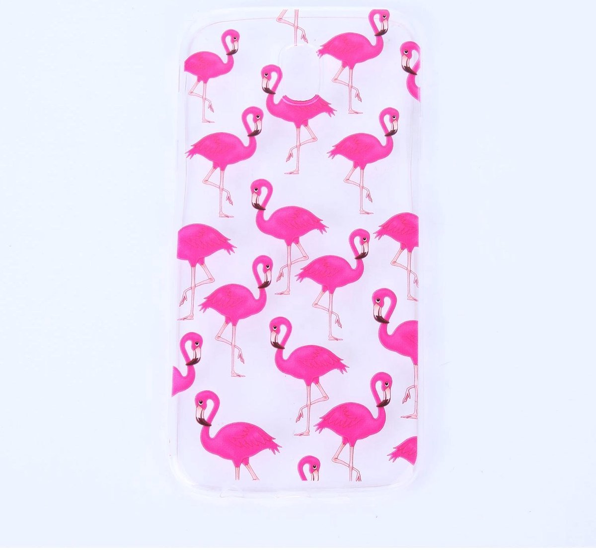 Shop4 - Samsung Galaxy J5 (2017) Hoesje - Zachte Back Case Flamingo's Transparant