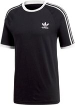 adidas Sportshirt - Maat S  - Mannen - zwart/wit