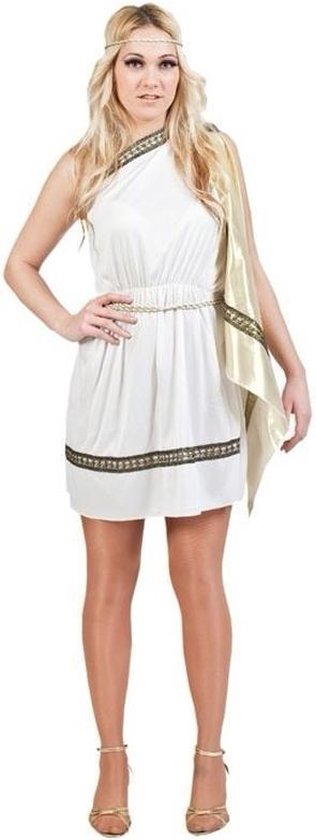 Robe / costume romain blanc pour dames - Vêtements d'habillage grec / romain  S / M (T-04) | bol.com