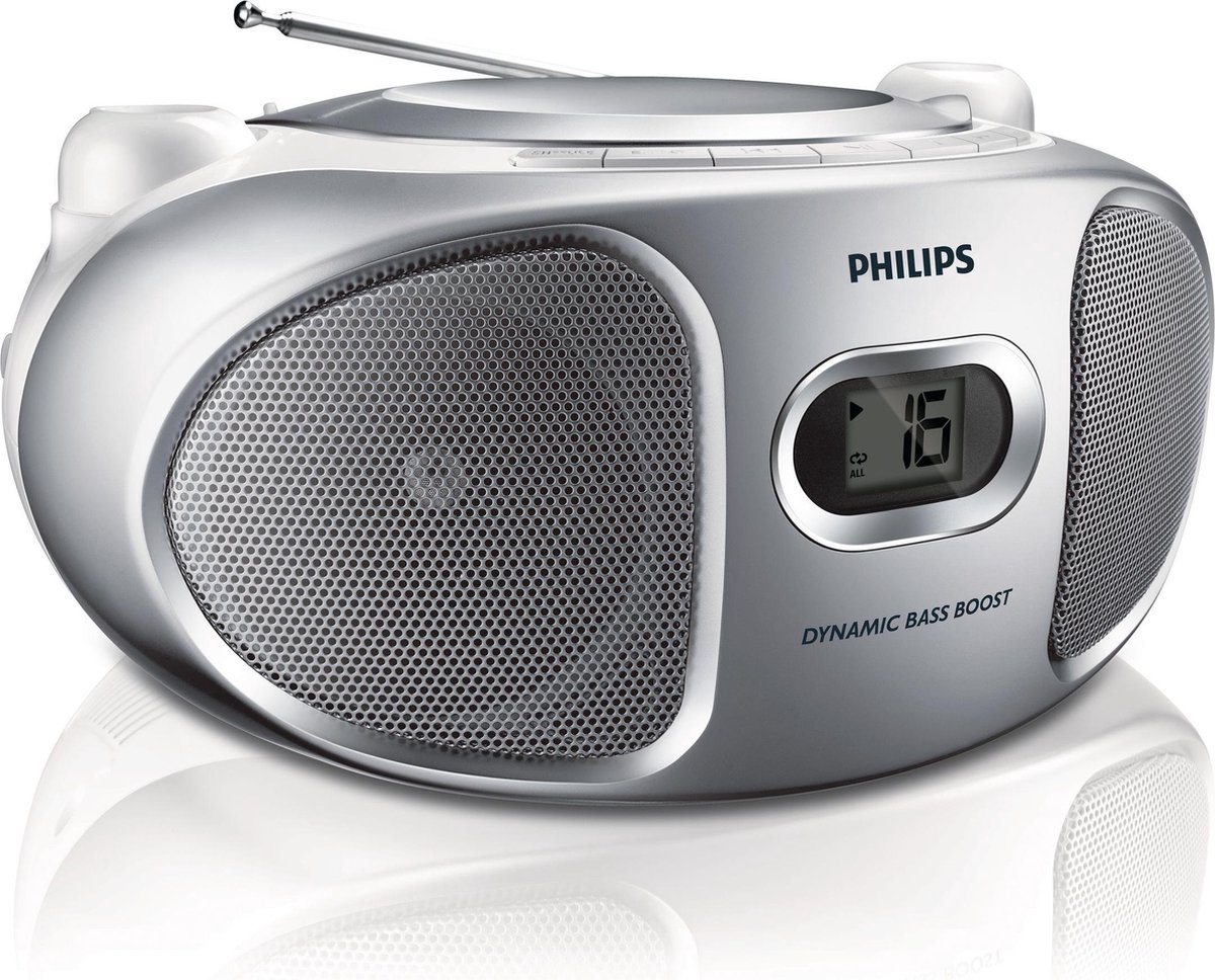 Philips AZ105 Radio/Cdspeler Zilver