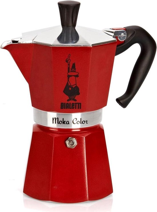 Bialetti Espressomaker - Moka Express - 6 kops - rood