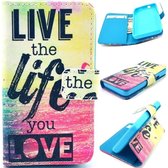 iCarer Live the life wallet case hoesje LG K8 2017