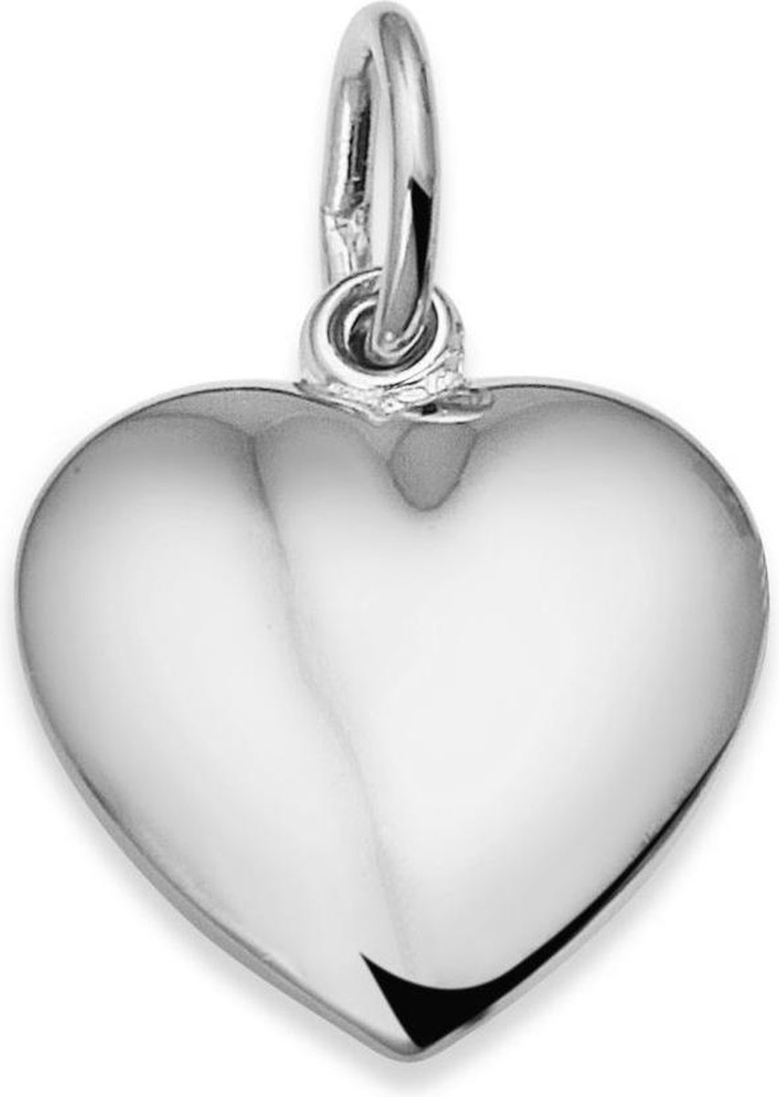 TRESOR massief hart hanger - Zilver