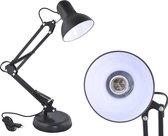Staande Verstelbare Burolamp - Klassiek Retro Design LED Leeslamp Boeklamp Buro Laptop PC Verlichting Tafellamp - Zwart