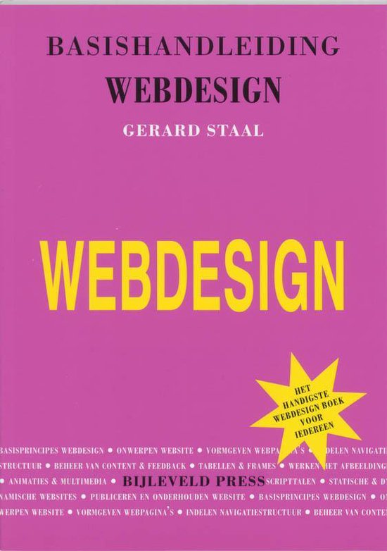 Cover van het boek 'Basishandleiding Webdesign' van Gerard Staal