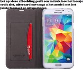 Premium Leren Lederen Leer Hoesje voor Huawei P8 Boek Hoesje Book Case Zwart