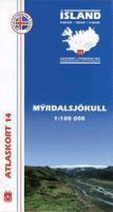 Island Atlaskort 14 Myrdalsjökull 1:100.000 - cover
