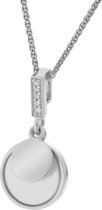 Orphelia ZH-7285 - CHAIN WITH PENDANT LINE AND CIRCLE MOP - 925 silver - cubic zirkonia- parelmoer - 45 cm
