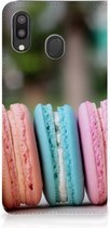 Geschikt voor Samsung Galaxy M20 Flip Style Cover Macarons