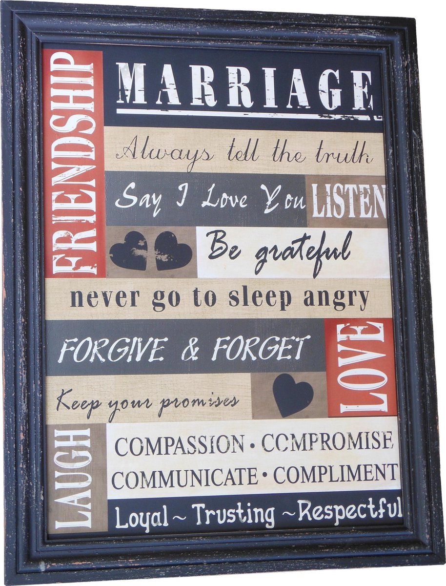 Tekstbord Marriage