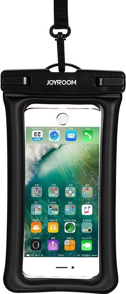 Joyroom Universele Waterproof Case / Pouch voor o.a. Samsung, iPhone, LG, Huawei - Zwart