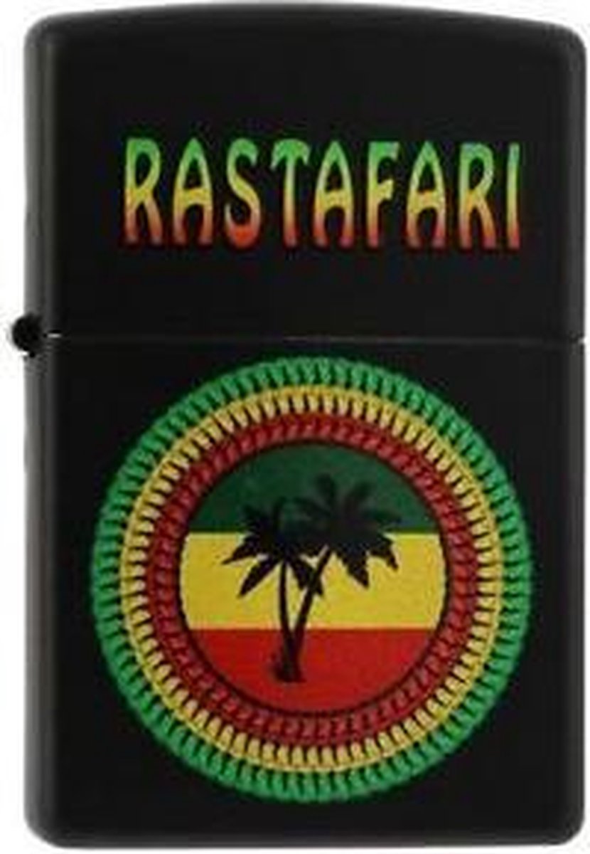 Zippo aansteker Rastafari - Black Matte